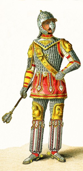 The figure pictured here is a Polish chief about the year 1500. The illustration dates to 1882.
