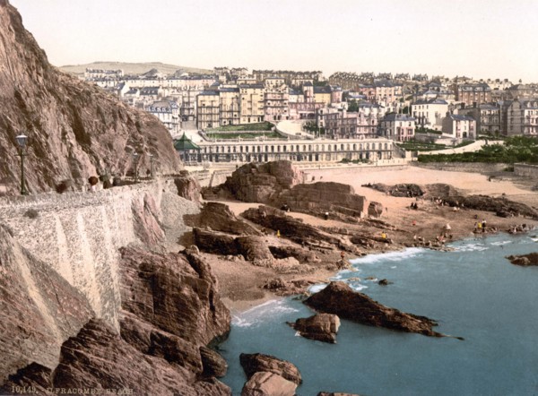 Town and beach from the Capstone.