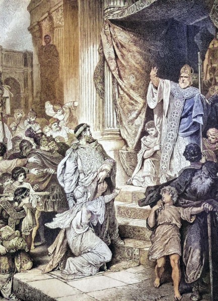 The first banishment of a prince from the church.
