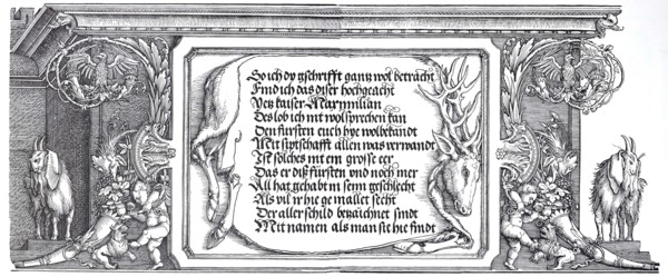 The triumphal arch for the emperor Maximilian.