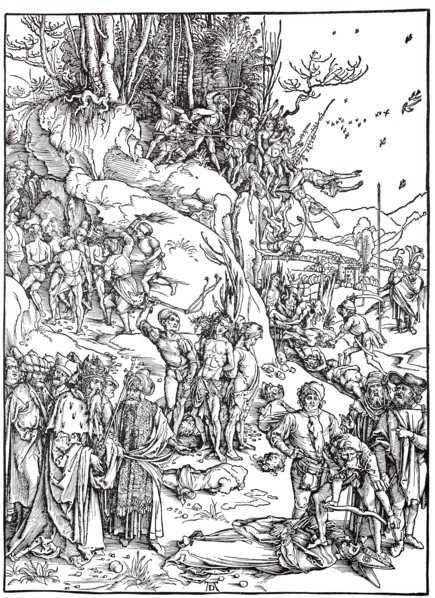 The martyrdom of the Ten Thousends.
