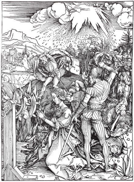 The martyrdom of S. Catherine.