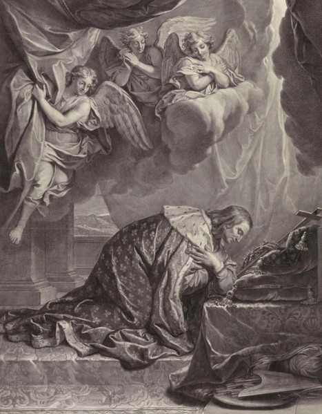 Louis XIV kneeling at the cross and crown of thorns-gigapixel-st
