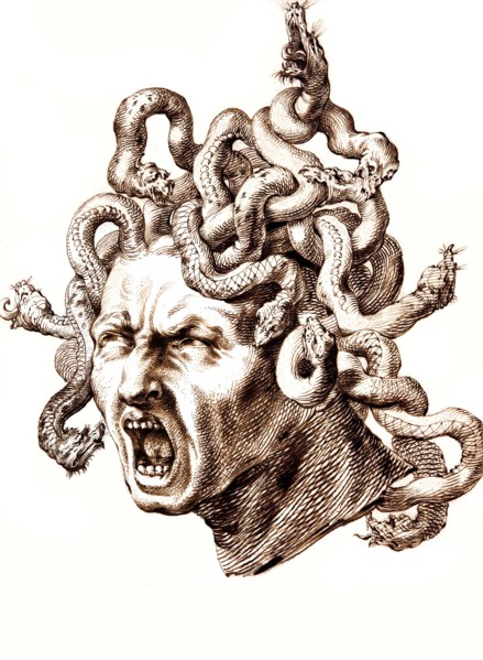 Kopf der Medusa.