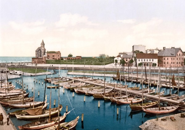 The port of Kolberg in Pomerania
