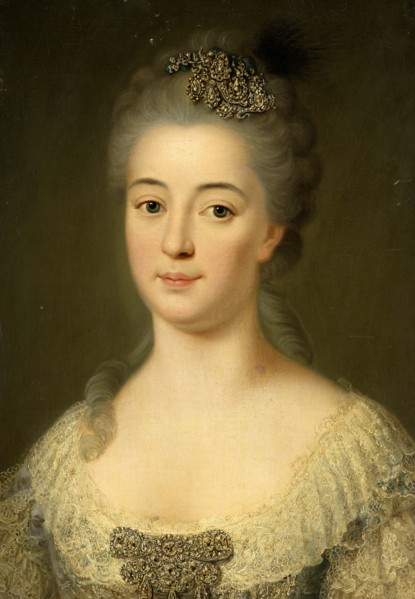 Portrait of Marie Friederike Caroline von Geispigheim, c. 1750, Historic, digitally restored