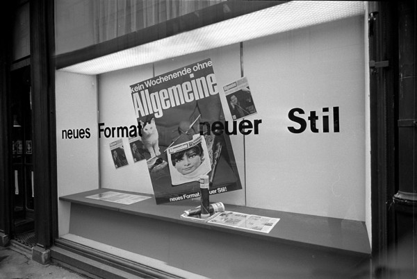 Shop window Ringier publisher: relaunch of the SAVZ, 1968.