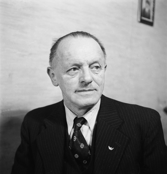 Aviation pioneer Erwin Schwarz, 1946.