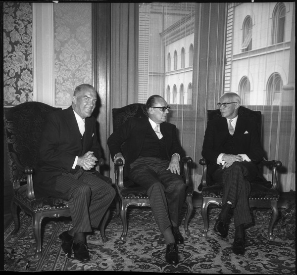 Rudolf Gnägi, Erich Bielka-Karltreu, Willy Spühler  1967.