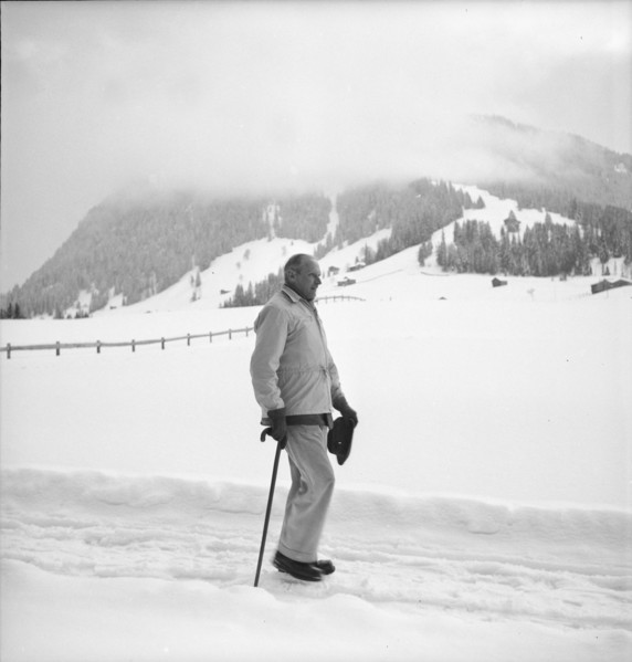Field Marshal Montgomery going for a walk, 1946.