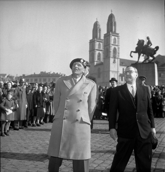 Field Marshal Montgomery in Zurich, 1949