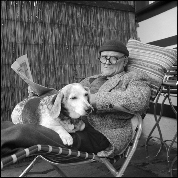 Emil Hegetschweiler with Dog, around 1950.
