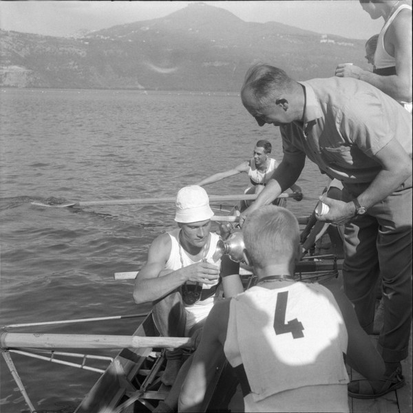 Rome 1960: Gerd Cintl with Ovomaltine.