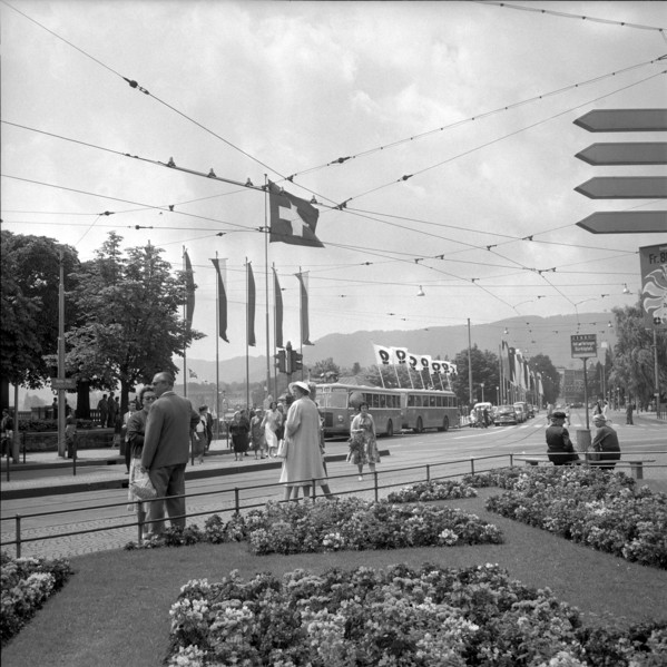 Bürkliplatz, Zurich 1958.