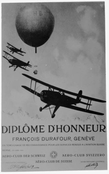 Diploma of honour for Francois Durafour 1941 .