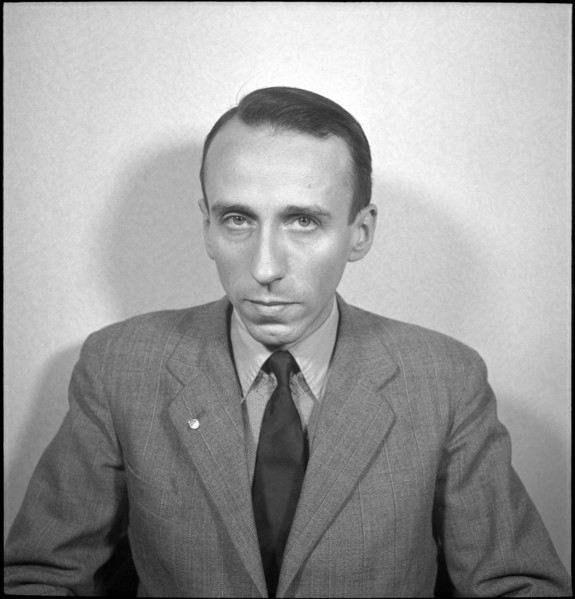 Bridge builder Ernst Amstutz, Zurich 1950.