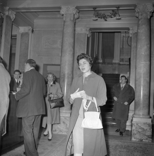 Former empress Soraya in Geneva, 1958