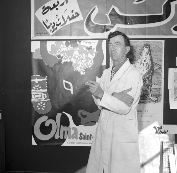 Pierre Gauchat in his studio, 1956