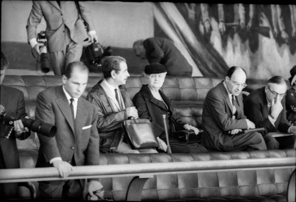Geneviève Tabouis at the signing of the Laos treaty. Geneva 1962
