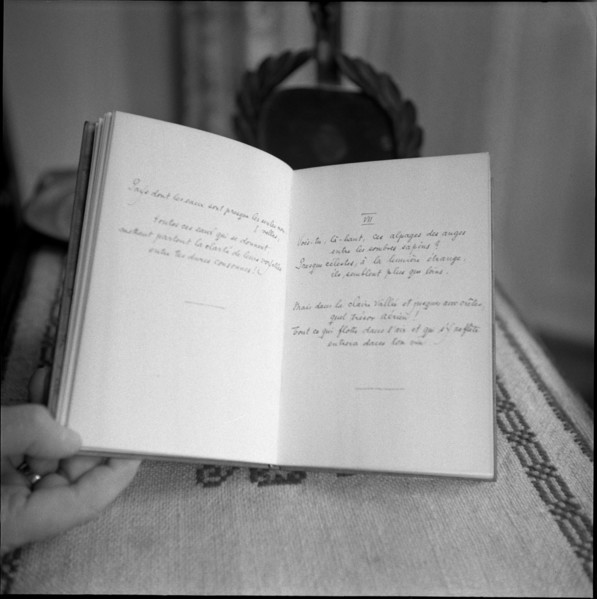 Manuscript of Quatrains Valaisans by Rainer Maria Rilke, 1956