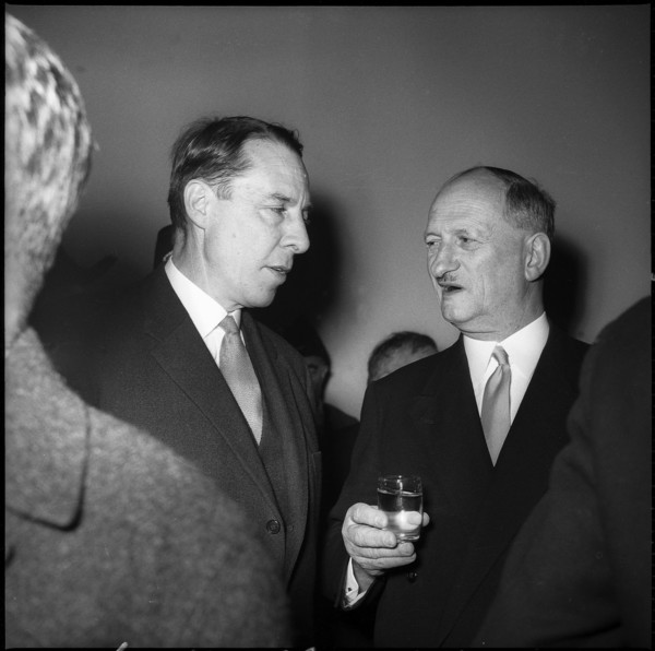 Fridolin Tschudi and Federal Councillor Paul Chaudet 1965