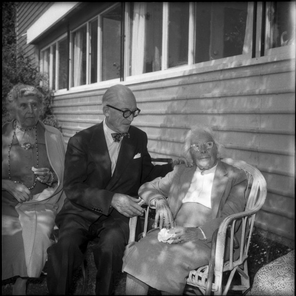 Marie Jeaneret-Perret with her son Albert 1959