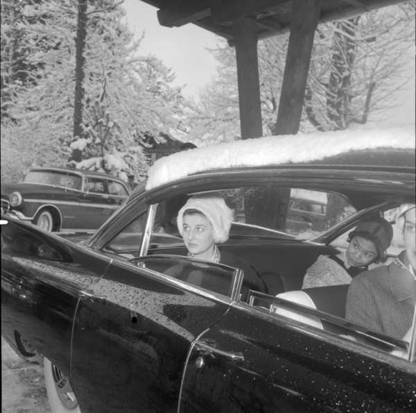 With Queen Sirikit of Thailand in a car