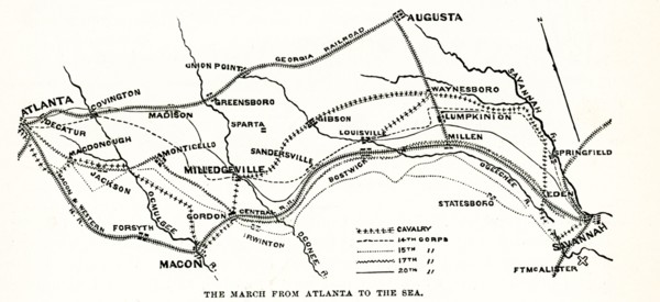 From November 15 until December 21, 1864, Union General William T. Sherman led some 60,000 soldiers