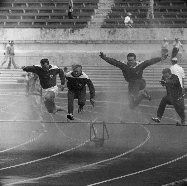 Olympic Games Rome 1960: Landhockey-Spieler Hausmann, Straub, Wirz, Wiedmer.