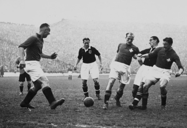 International match Scotland - Switzerland, Glasgow, 1946.