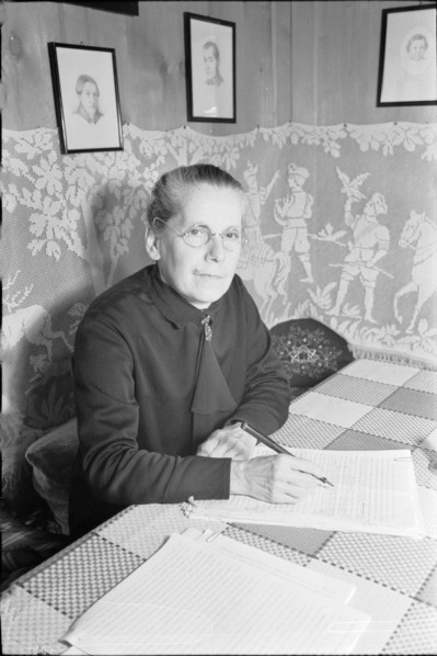 Tina Truog-Saluz, writer, ca. 1950.