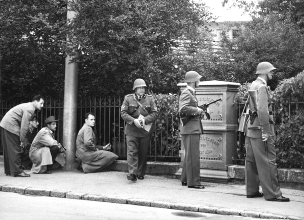 Armed attack on hungarian embassy Berne, committed by two hungarian refugees 1958.