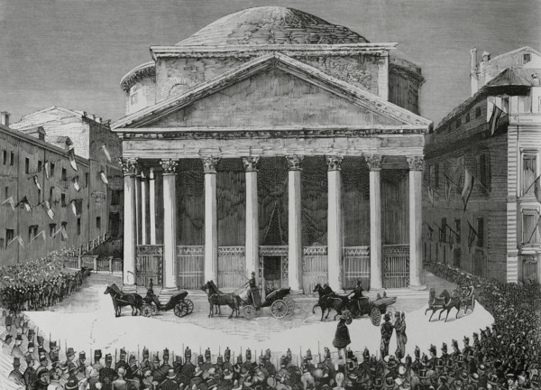 History of Italy. Rome. Sixth anniversary of the death of Victor Emmanuel II (1820-1878) and 25th