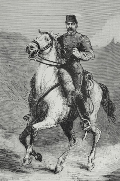 Valentine Baker (1827-1887), known as Baker Pasha. British officer commanding the Anglo-Egyptian