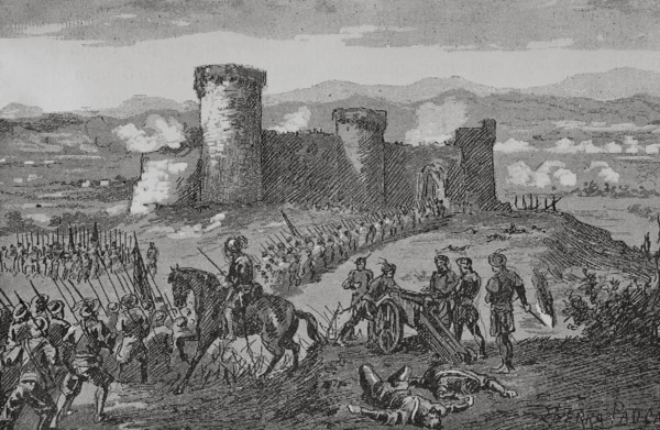 Reapers' War"" (1640-1652). Catalonia. Fluvia Castle. Don Antoni Fluvia, lord of the castle, and