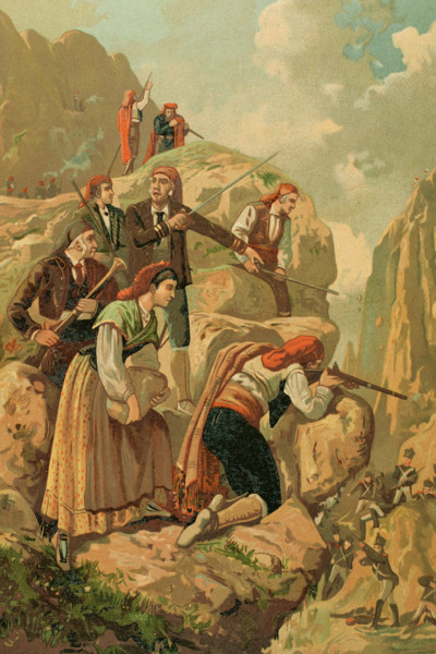 Peninsular War (1808-1814). Catalonia. Battles of El Bruch. Engagements fought successively, that
