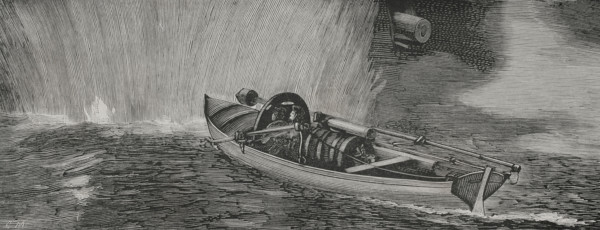 Evolution of weapons for warfare. Torpedoes. Engraving. ""La Guerra de Oriente"" (The Russo-Turkish