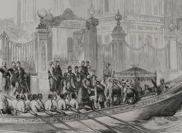 Russo-Turkish War (1877-1878). Constantinople. Visit of the Grand Duke Nicholas (1831-1891) to the