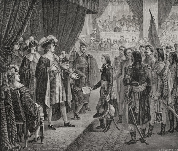 First French Republic. French Directory (1795-1799). Napoleon Bonaparte presenting to the Directory