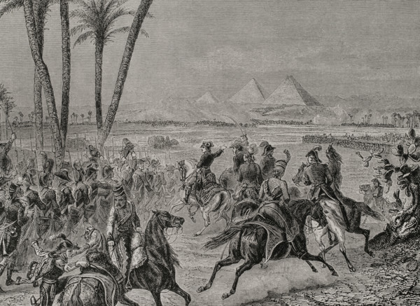 Napoleonic Wars. French Invasion of Egypt (1798-1801). Battle of the Pyramids (21 July 1798). The