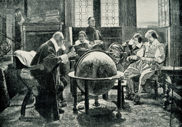 Milton visiting Galileo - painting by Tito Lessi. Seeking Florentine inspiration,
