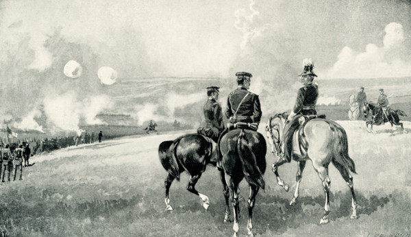 This 1899 illustration shows : Battle of Buena Vista.  On February 23, 1847, more than 15,000