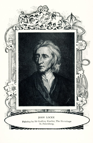 This 1899 illustration shows: “ John Locke  - painting by Sir Godfrey Keller. in the Hermitage in