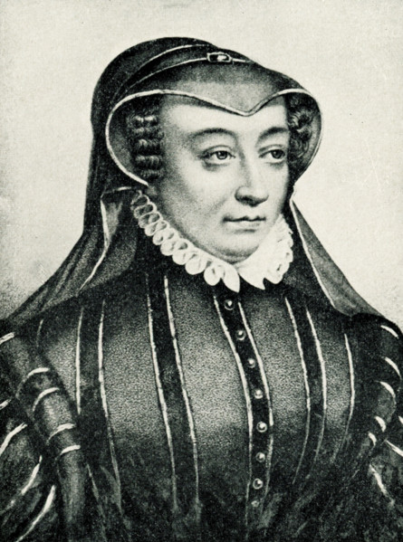 This 1899 illustration shows Catherine de’Medici as painted by the French artist Clouet the Younger