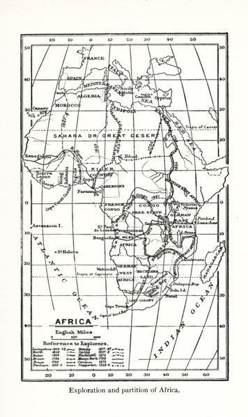 This map shows the exploration and partition of Africa during the late 1700s and the 1800s. The