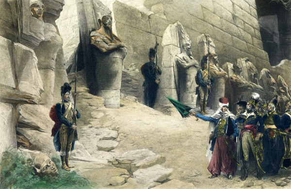 This illustration dates to around 1900 and shows Napoleon's soldiers at Karnak. When Napoleon was n