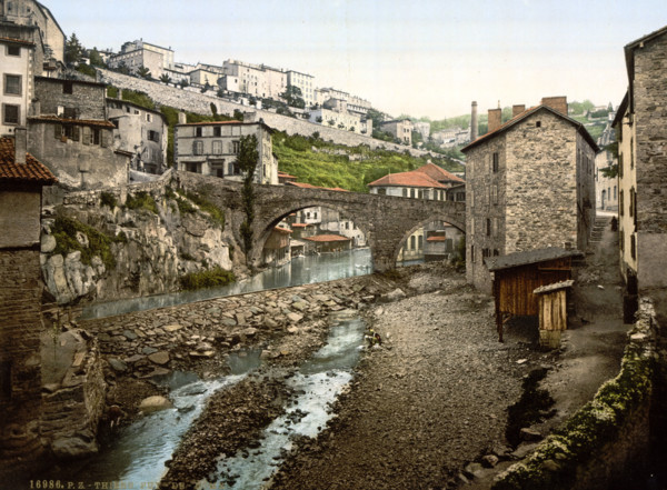 General view, France, Historical, digitally restored reproduction from an original from the 19th