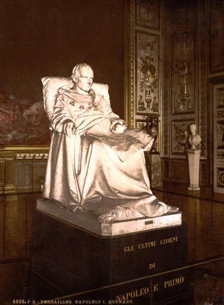 Statue of Napoleon I, dying, France, Historical, digitally restored reproduction from an original