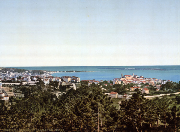 The Lerinian Islands, Cannes on the Côte d'Azur, France, around 1895, Historical, digitally