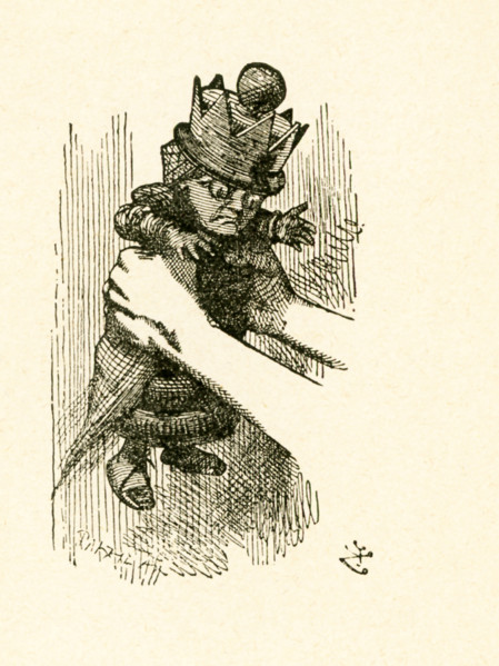 This illustration of Alice holding the Red Queen is from ""Through the Looking-Glass and What Alice